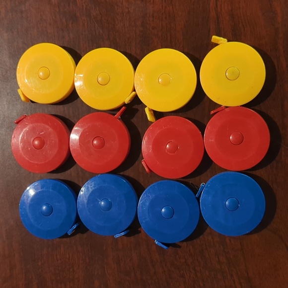 Standard & Metric Automatic Retractable Small Tape Measure Rulers (12 in all) - Picture 2 of 2